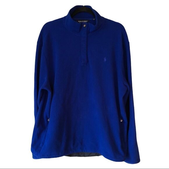 RALPH LAUREN Polo Golf Royal Blue Fleece Pullover‎ - Picture 1 of 10